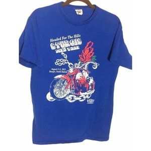 Retro Style 2013 Sturgis Bike Week Rose Motorcycle Chopper Men's Shirt Medium